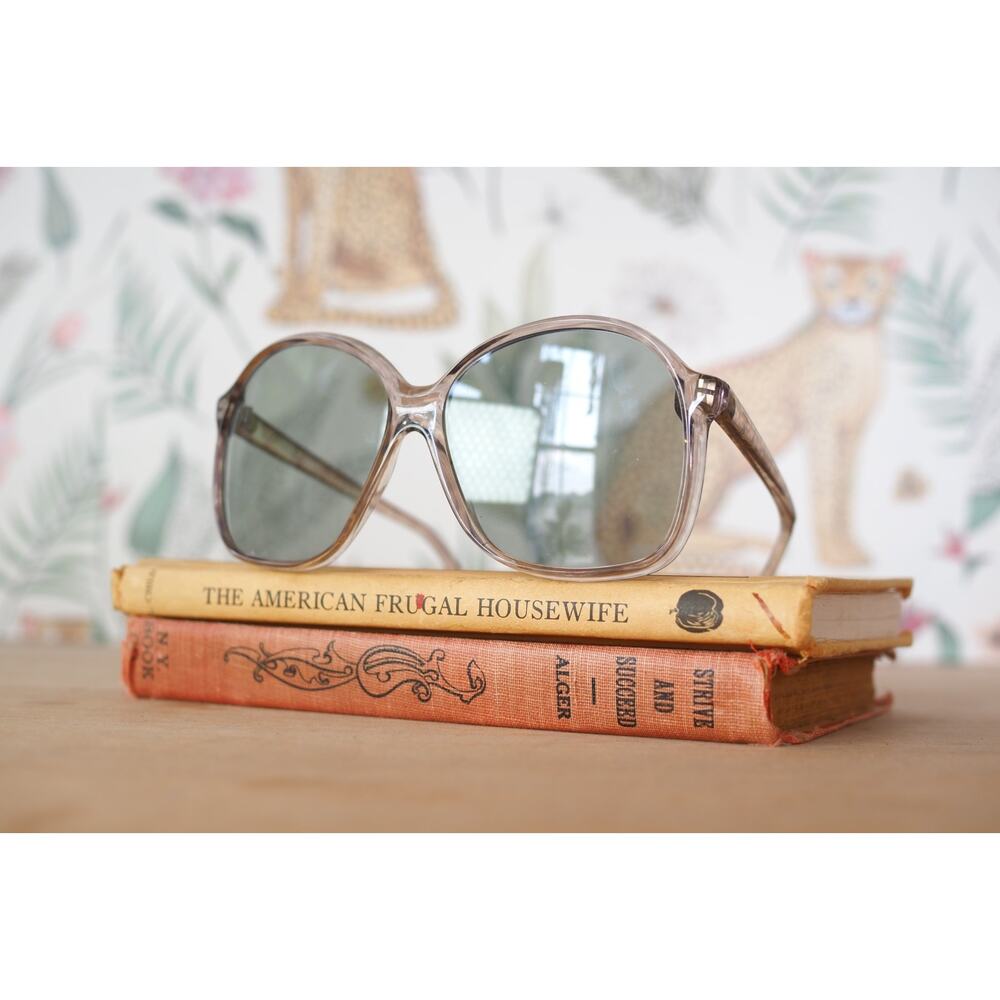1970s Vintage Sunglasses Made In Italy Oversized Retro Glam Grandma Chic NOS